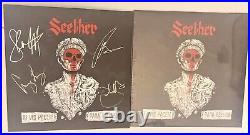 Seether SIGNED Si Vis Pacem Para Bellum Ghost Marble 2x Vinyl COA Limited 350 +
