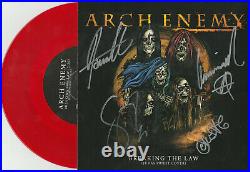 Signed Arch Enemy Autographed 7 45 Limited Edition Red Vinyl Jsa Coa # Ll40287