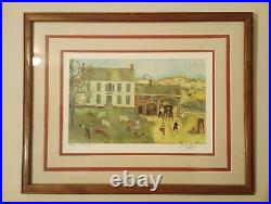 Signed Will Moses W COA Limited Edition Toll House Lithograph 21x17 Framed Art