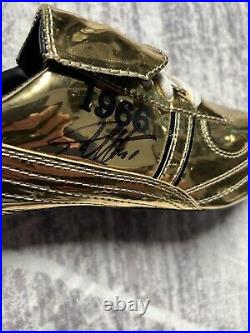 Sir Geoff Hurst Limited Edition Signed Gold 1966 Football Boot With COA