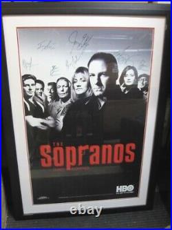 Sopranos Cast Signed Limited Edition Framed Print withCOA James Gandolfini