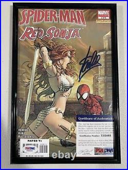 Spider-Man Red Sonja #2 (2007 Limited Series) Signed By Stan Lee PSA COA Framed