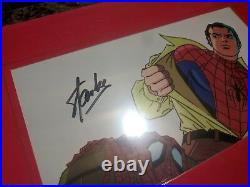 Stan Lee Signed Autograph Marvel Spiderman Matted Cel Cell /4200 Limited Set Coa