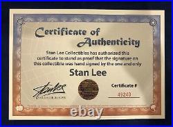 Stan Lee Smiling Photo Litho Signed by Stan Lee with COA! Very Limited MARVEL