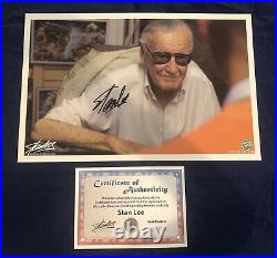 Stan Lee Smiling Photo Litho Signed by Stan Lee with COA! Very Limited! Marvel