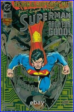 Superman #82 Dynamic Forces Signed Jerry Siegel Creator Df Coa 1993 DC Comics