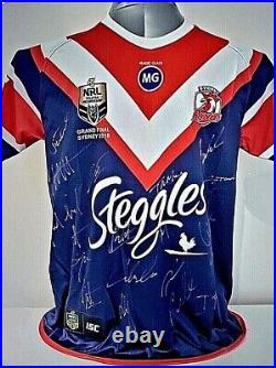 Sydney City Roosters Signed Jersey + Coa Back 2 Back Limited Premiership Edition