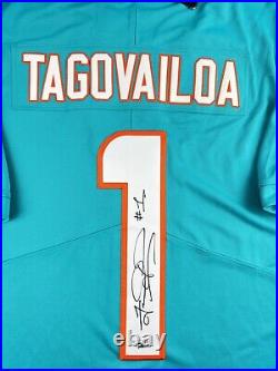 TUA TAGOVAILOA signed JERSEY Miami Dolphins Nike Vapor Limited Sewn Fanatics COA