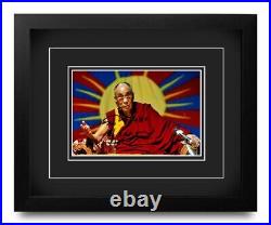 Tenzin Gyatso Hand Signed 6x4 Photo 10x8 Picture Frame The 14th Dalai Lama + COA