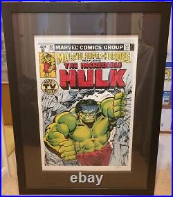 The Incredible Hulk 82 Signed Stan Lee COA Art Poster Boxed Canvas Framed Marvel