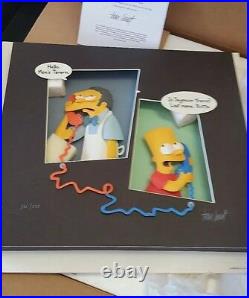 The Simpson's Crank Call 3D art Limited Edition. Numbered Signed COA