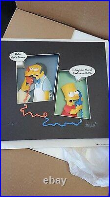 The Simpson's Crank Call 3D art Limited Edition. Numbered Signed COA