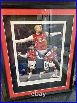 Thierry Henry Hand Signed Limited Edition Framed Picture ARSENAL COA