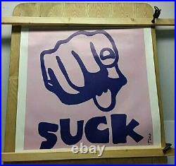 Todd Goldman You Suck Signed Limited Edition 20/25 Giclee on Canvas 24x24 COA