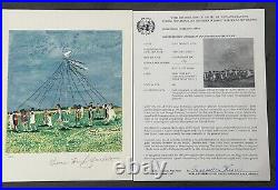 Tony Bennett 1987 Flag Series Limited Edition Print 170/500 Signed COA UN