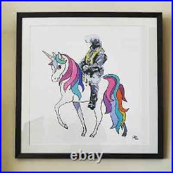 US Artist Lab Rat. Quality print limited 25 signed COA. Urban graffiti UNICORN