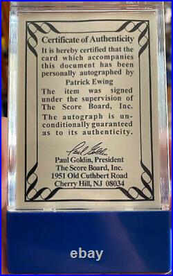 USA Basketball DREAM TEAM 1992 NBA Patrick Ewing Signed Limited Edition Card COA