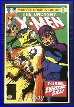 Uncanny X-Men #142 Litho Signed by Stan Lee with COA Terry Austin Art LIMITED