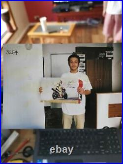 Valentino Rossi signed 2001 world Champion photo. Limited 3/46. COA