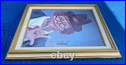 Vintage 1990 Red Skelton Signed Oil Painting I Love You Limited Ed 1777/5000 COA