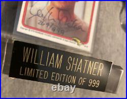 WILLIAM SHATNER CAPT KIRK STAR TREK Hand Signed Autographed Card WithCOA Limited