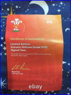 Wales 2022 Rugby Autumn Nations Squad Signed Shirt Limited Edition With Wru Coa