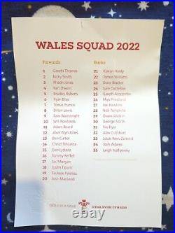 Wales 2022 Rugby Autumn Nations Squad Signed Shirt Limited Edition With Wru Coa