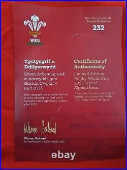 Wales 2023 Rugby World Cup Squad Signed Shirt Limited Edition With Wru Coa