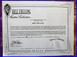 Warner Bros. Limited Edition Friz Freleng Signed Cel RIDE EM SAM COA