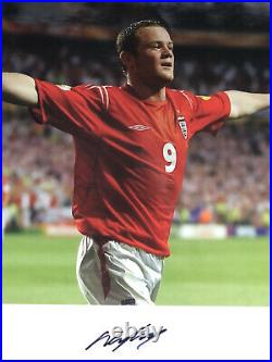 Wayne Rooney England Euro 2004 Hand Signed Limited Edition Photo With COA