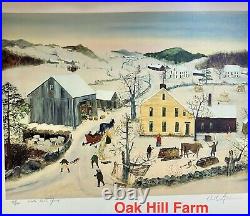 Will Moses OAK HILL FARM Litho Signed Numbered COA Unframed Grandma Moses