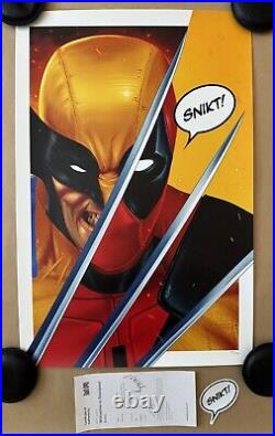 Wolverine Vs Deadpool Museum Grade Giclee Print COA REMARQUE Signed By Doaly