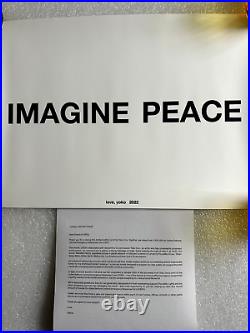 YOKO ONO, LIMITED EDITION CIRCA ART PRINT,'IMAGINE PEACE' WithCOA