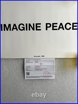 YOKO ONO, LIMITED EDITION CIRCA ART PRINT,'IMAGINE PEACE' WithCOA