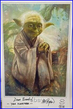 Yoda limited edition art signed by Dave Dorman & Dave Barclay (BECKETT COA)